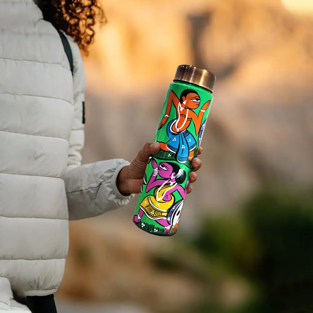 Hand-Crafted Pure Copper Bottle - Image 2