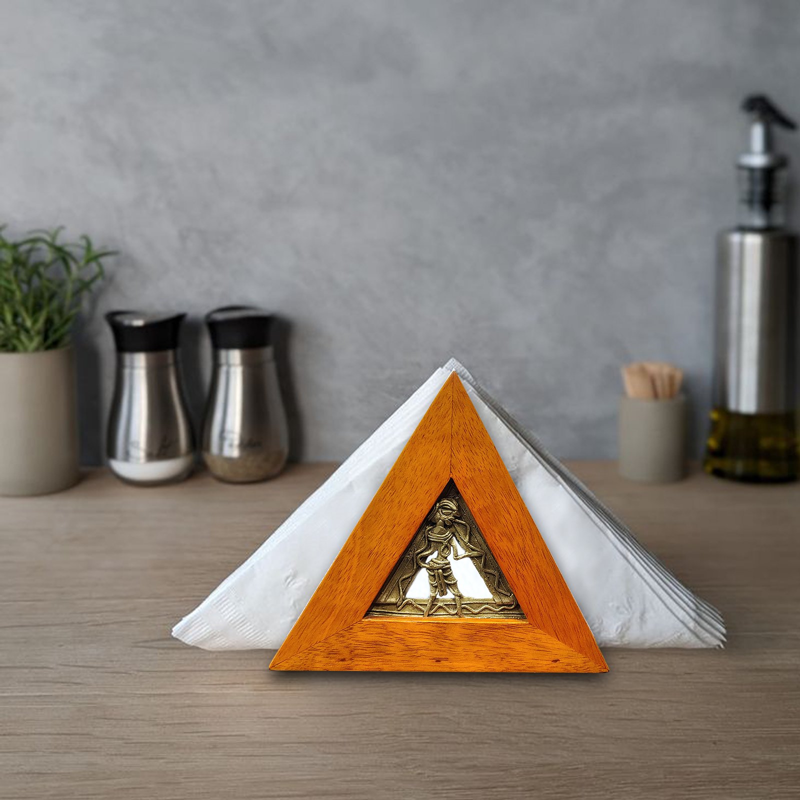 Dhokra Book & Napkin Holder | Artistic Design | Home & Office Decor