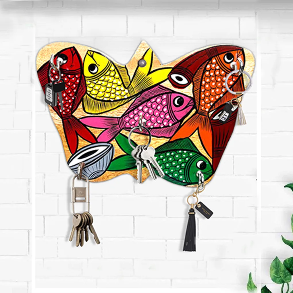 Hand-Painted Wooden Key Holder