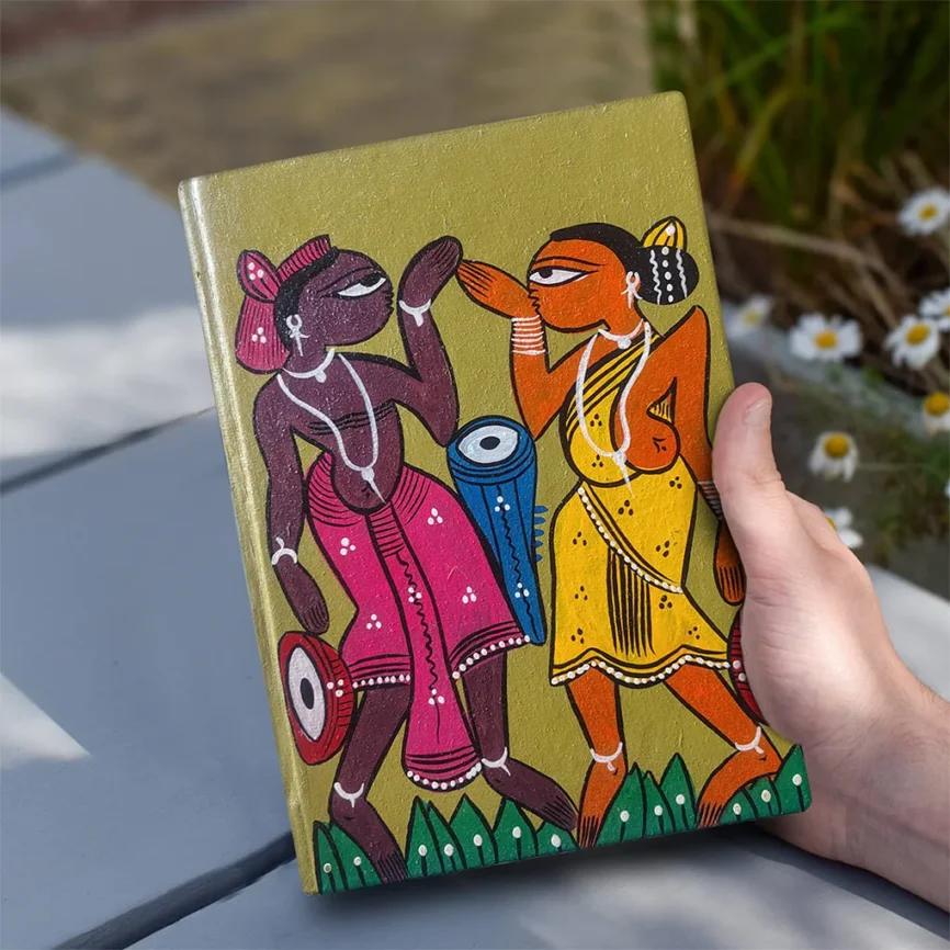 Hand-Painted Pattachitra Diary - tribal design