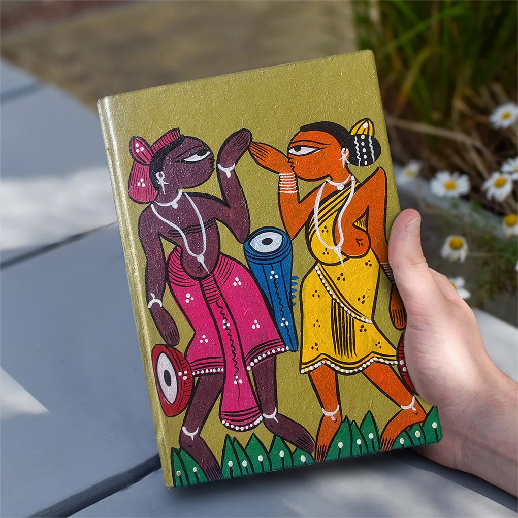 Hand-Painted Pattachitra Diary - tribal design
