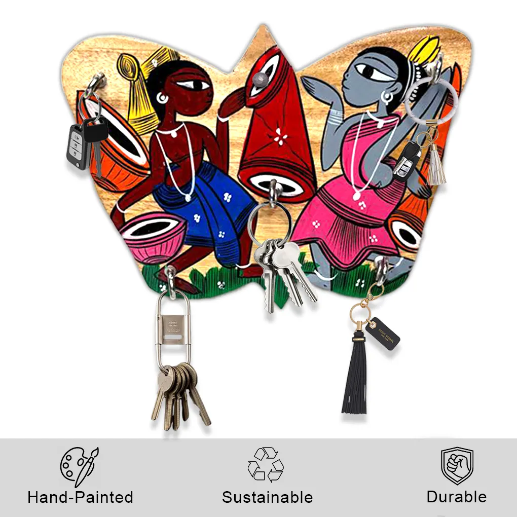 Hand-Painted Wooden Key Holder - Image 2
