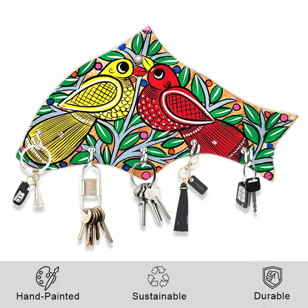 Hand-Painted Wooden Key Holder - Image 2