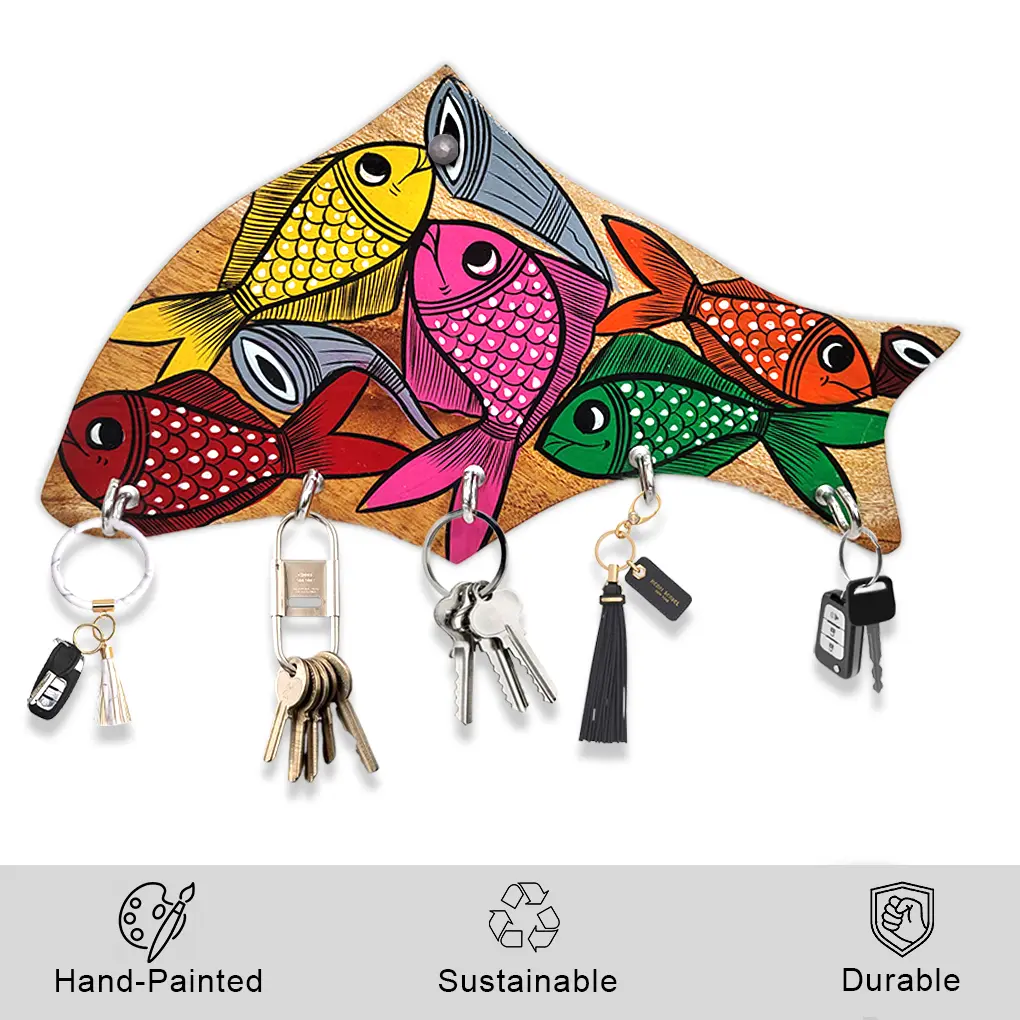 Hand-Painted Wooden Key Holder - Image 2