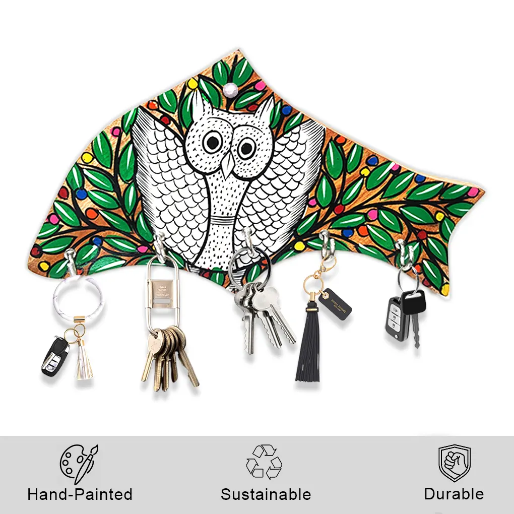 Hand-Painted Wooden Key Holder - Image 2