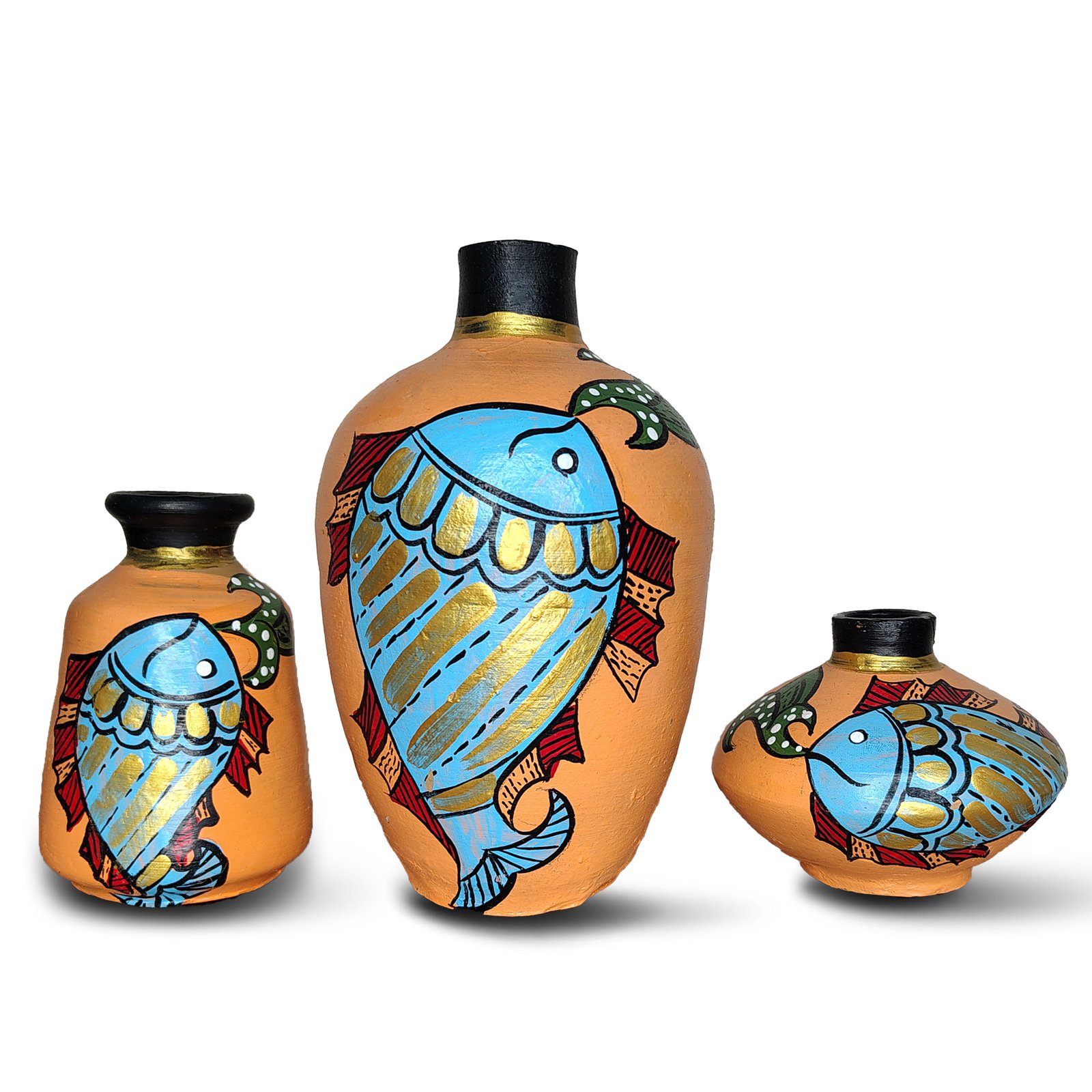Decorative Terracotta Pots (Set of 3) - Image 2