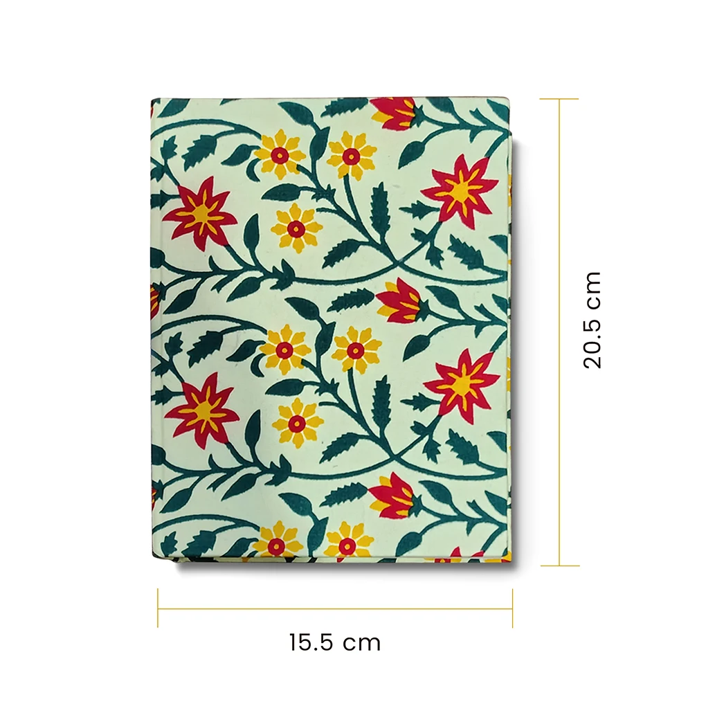 Handcrafted Hardbound Fabric Cover Diary - Image 3
