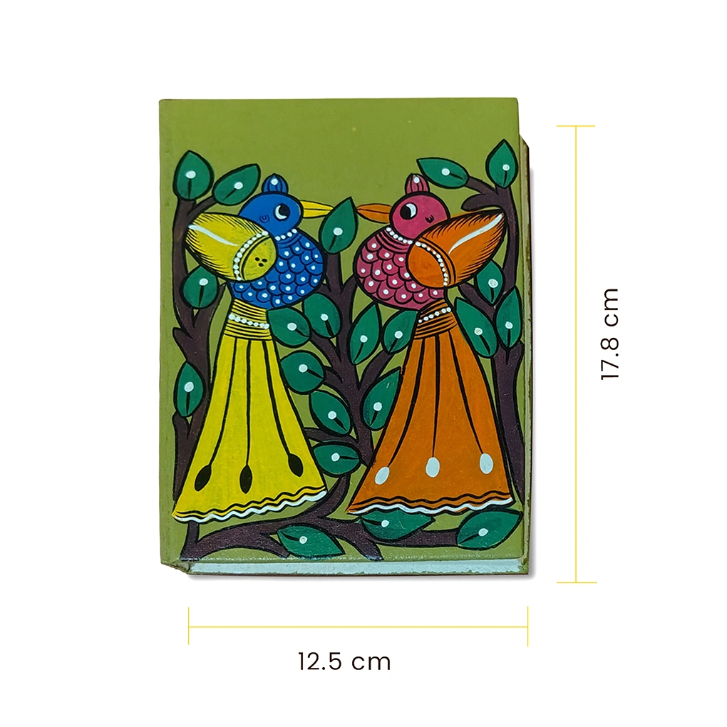 Hand-Painted Pattachitra Diary – Eco-Friendly Handmade Journal from Odisha - Image 3