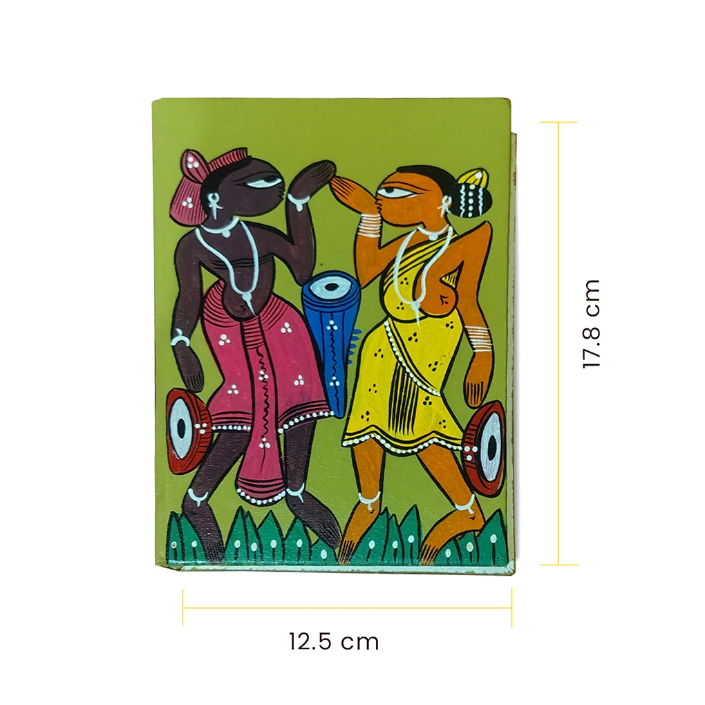 Hand-Painted Pattachitra Diary - tribal design - Image 3