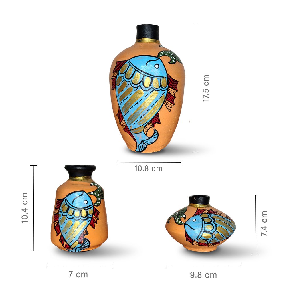 Decorative Terracotta Pots (Set of 3) - Image 3