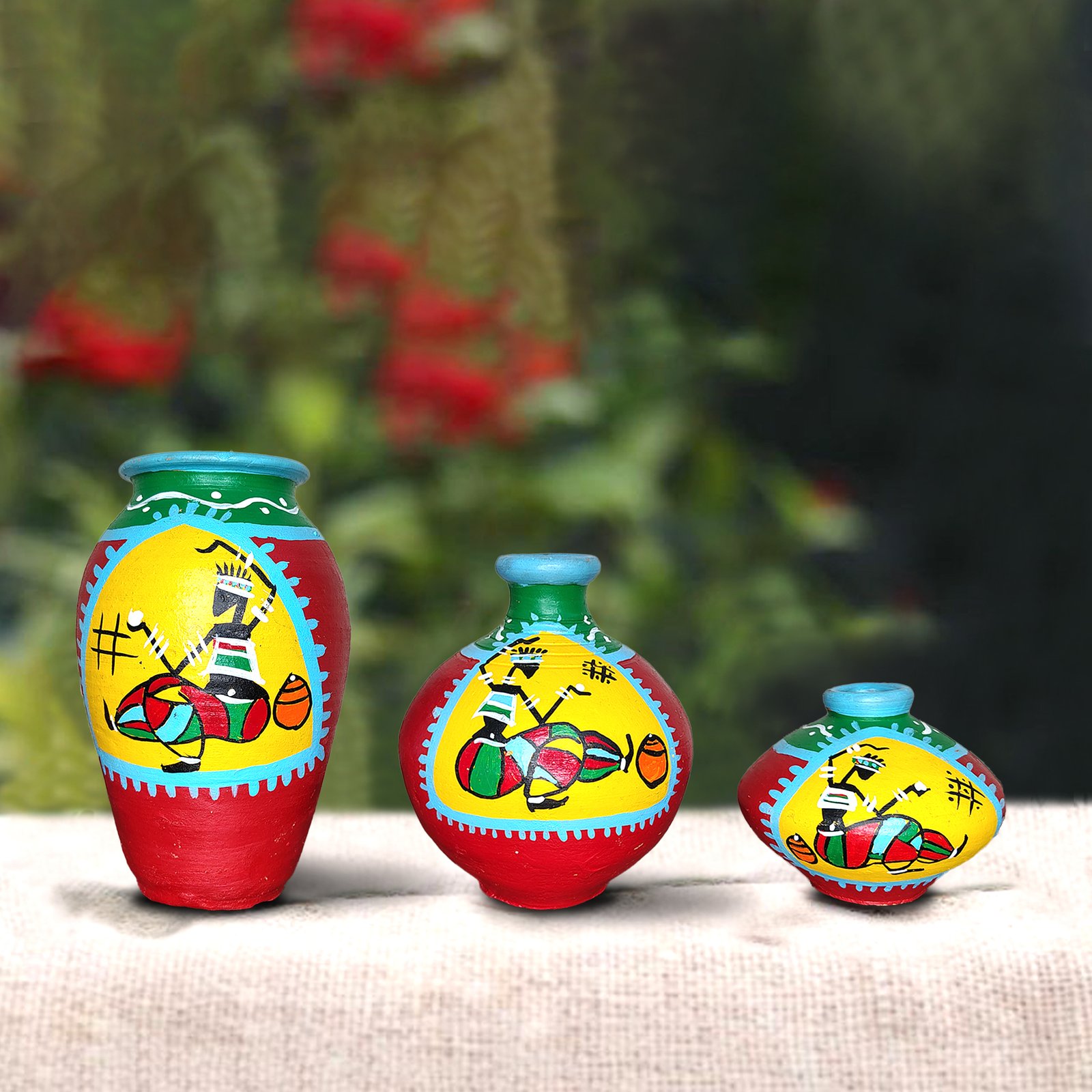 Decorative Terracotta Pots (Set of 3)