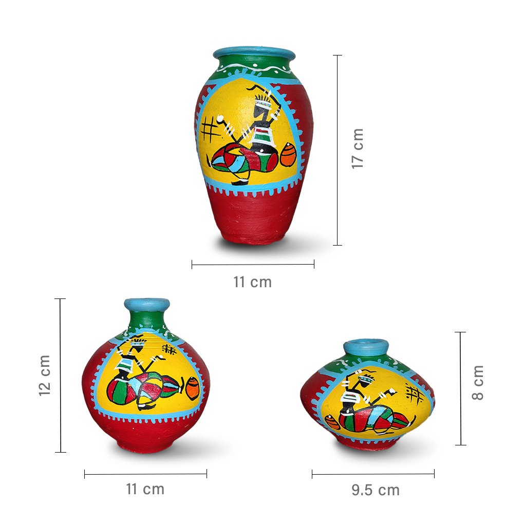 Decorative Terracotta Pots (Set of 3) - Image 2