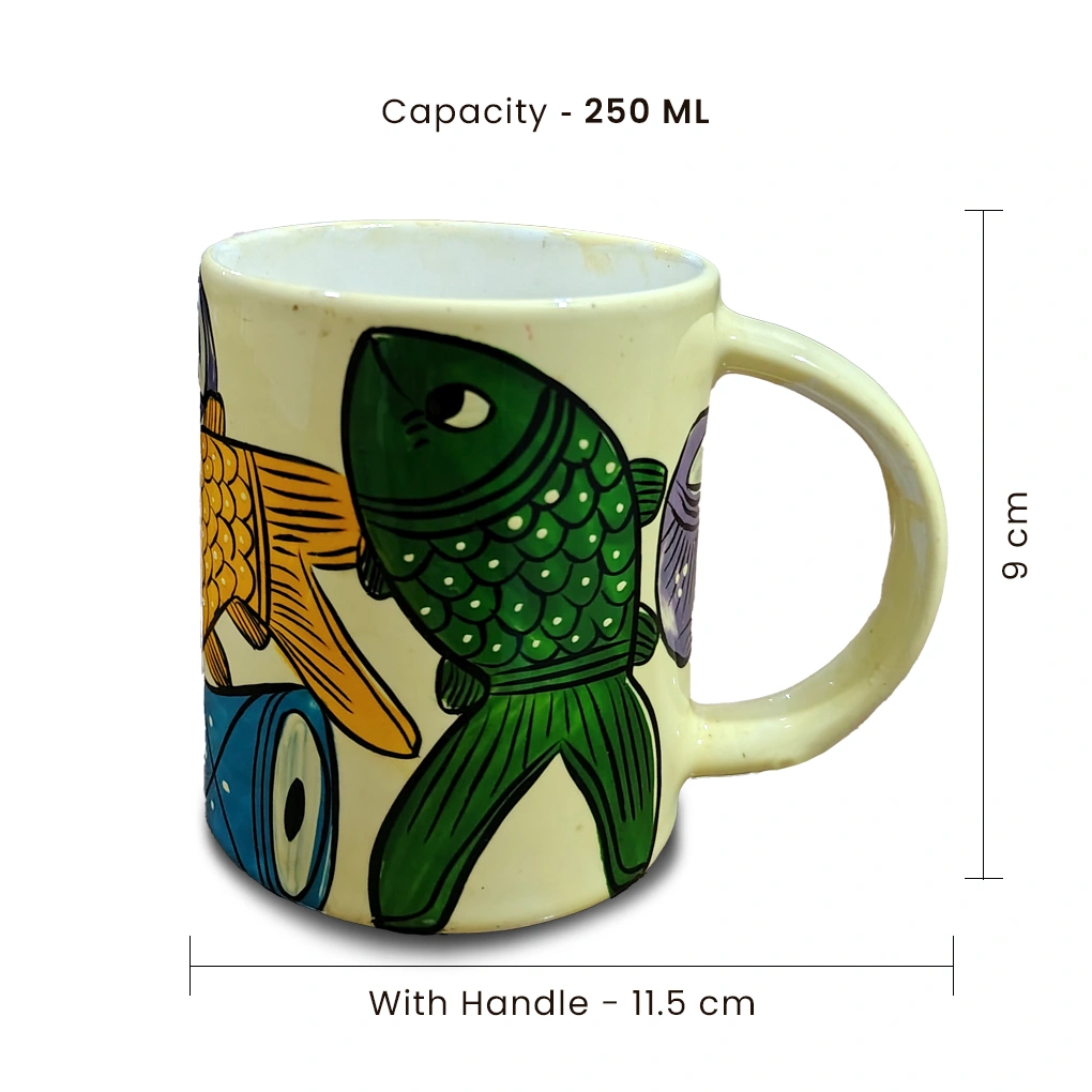 Hand-Painted Ceramic Coffee Mugs - Image 4