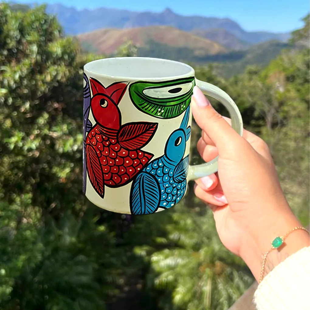 Hand-Painted Ceramic Coffee Mugs