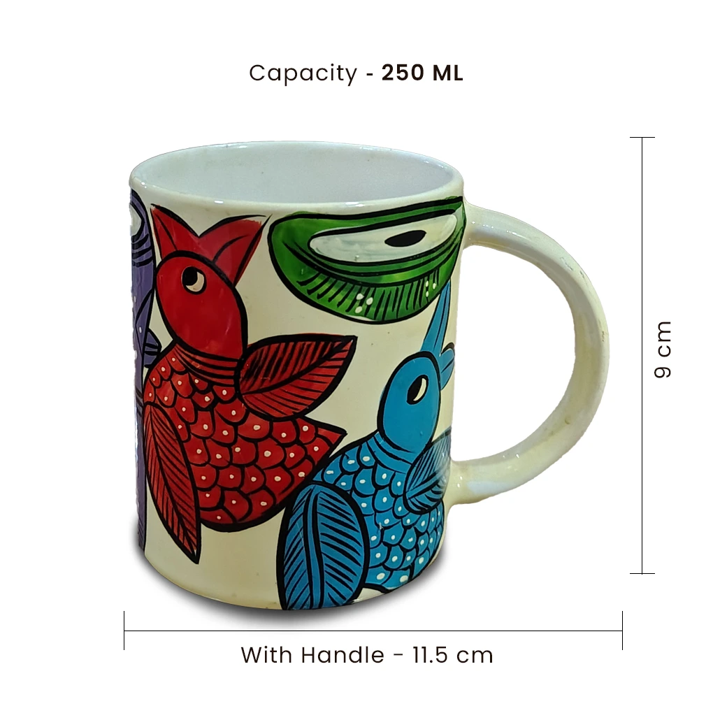 Hand-Painted Ceramic Coffee Mugs - Image 4