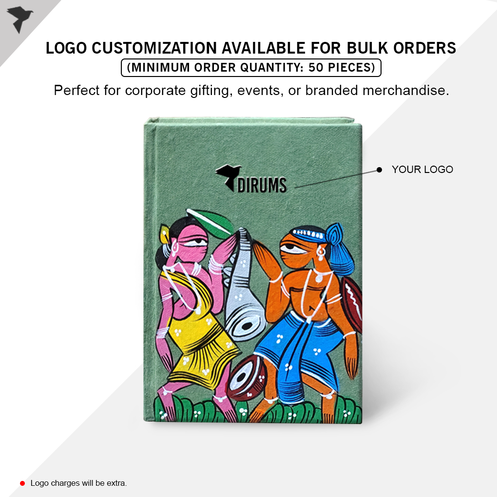 Hand-Painted Pattachitra Art Diary with Handmade Paper | Artisan Folk Painting Journal - Image 4