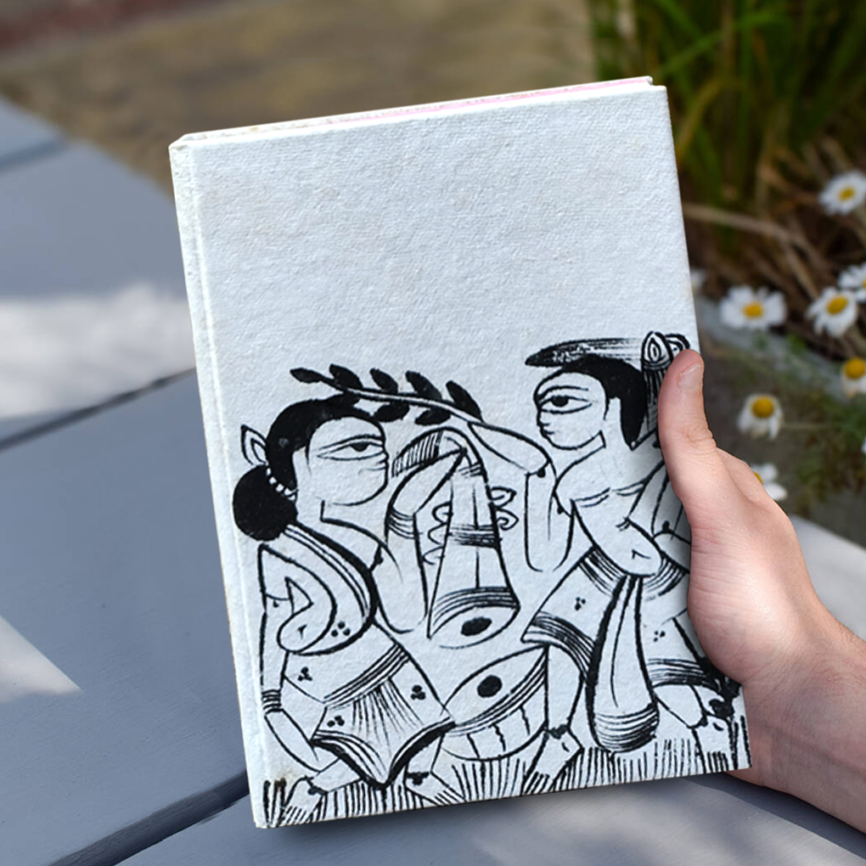 Hand-Painted Pattachitra Tribal Art Diary with Handmade Paper | Artisan Folk Painting Journal