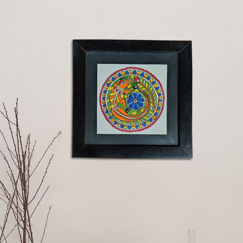 Madhubani Peacock Painting Mithila Art