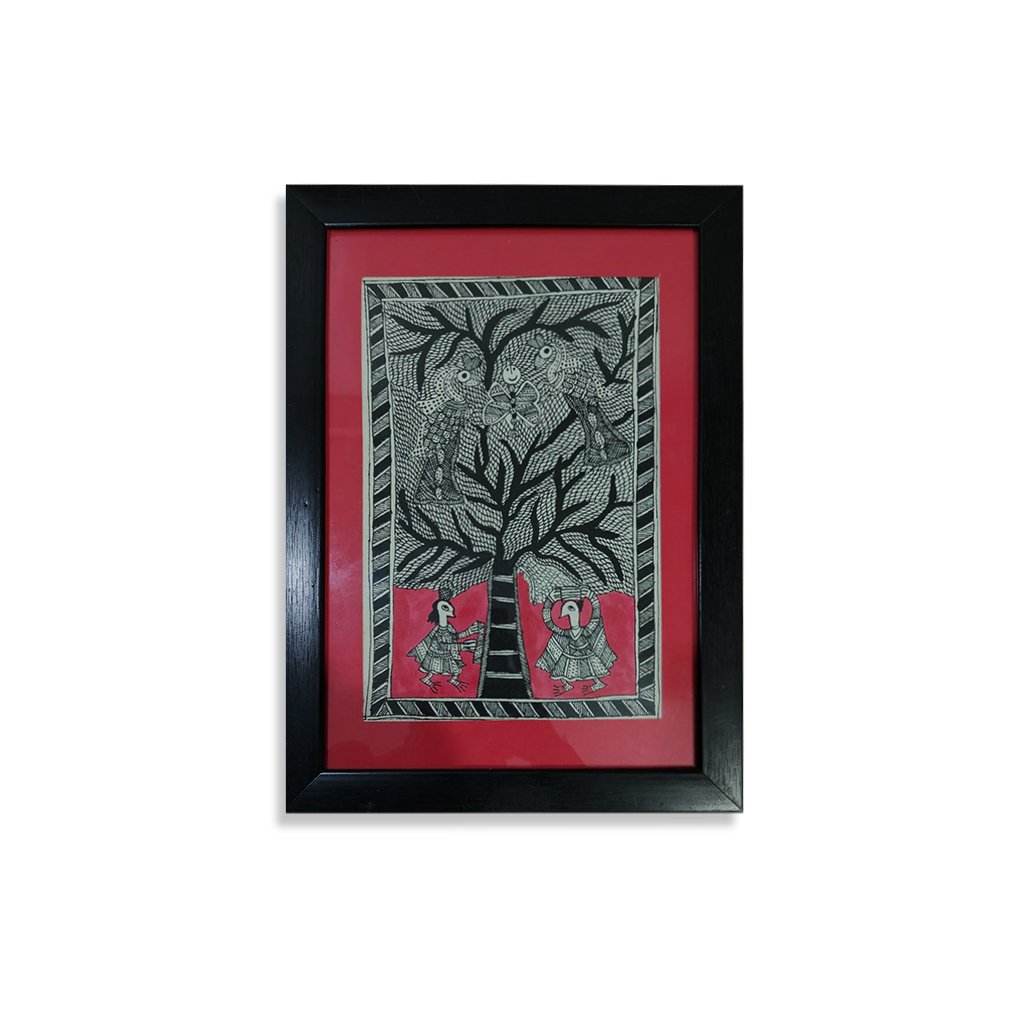 Madhubani Tree of Life Painting Mithila Art - Image 4