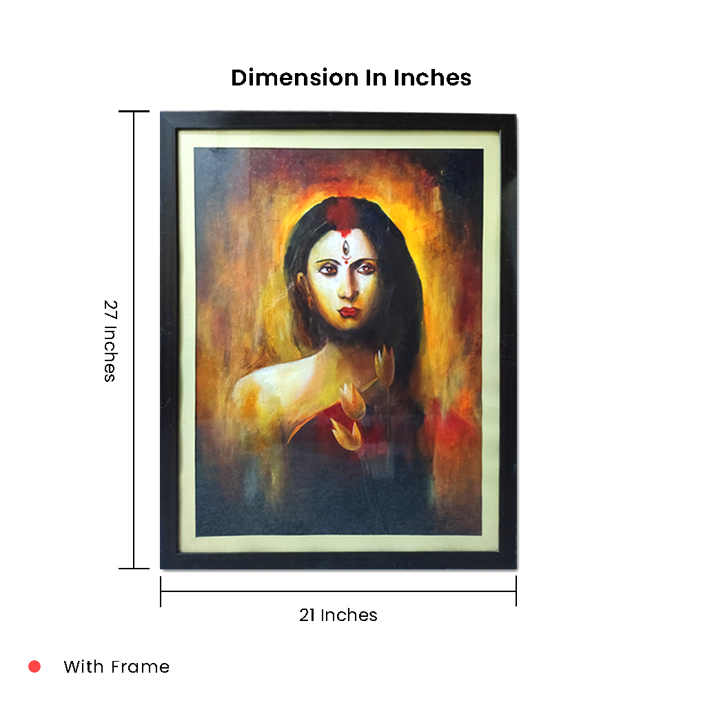 Divine Grace – Abstract Woman Portrait with Lotus - Image 5