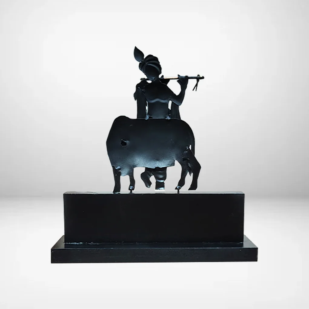Handcrafted Lord Krishan & Cow Mementos For Gifting - Image 6