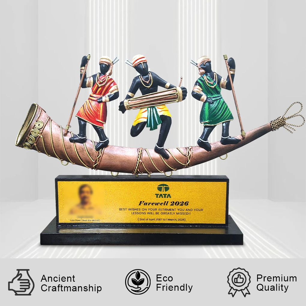 Handcrafted Tribal Archer Figurine Showpiece | Wrought Iron Decorative Memento | Antique Finish - Image 2