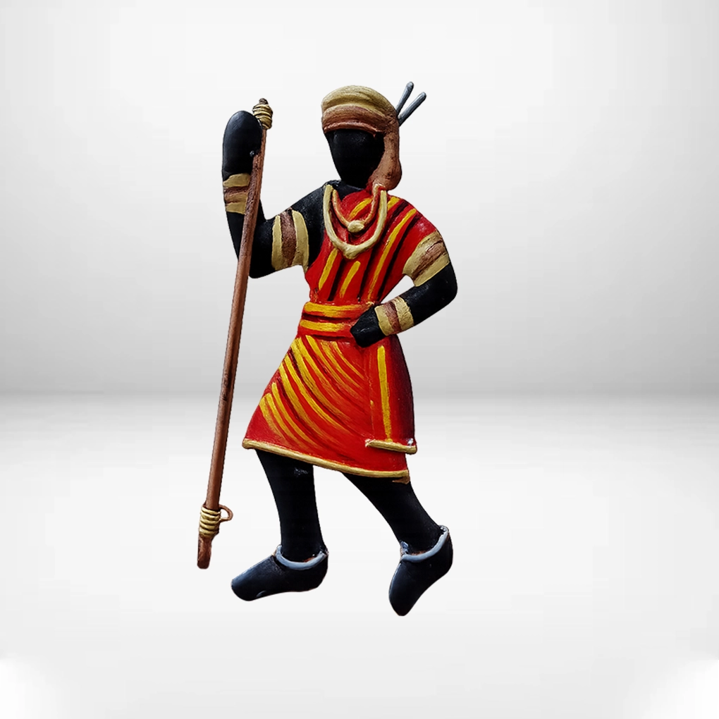 Handcrafted Tribal Archer Figurine Showpiece | Wrought Iron Decorative Memento | Antique Finish - Image 3