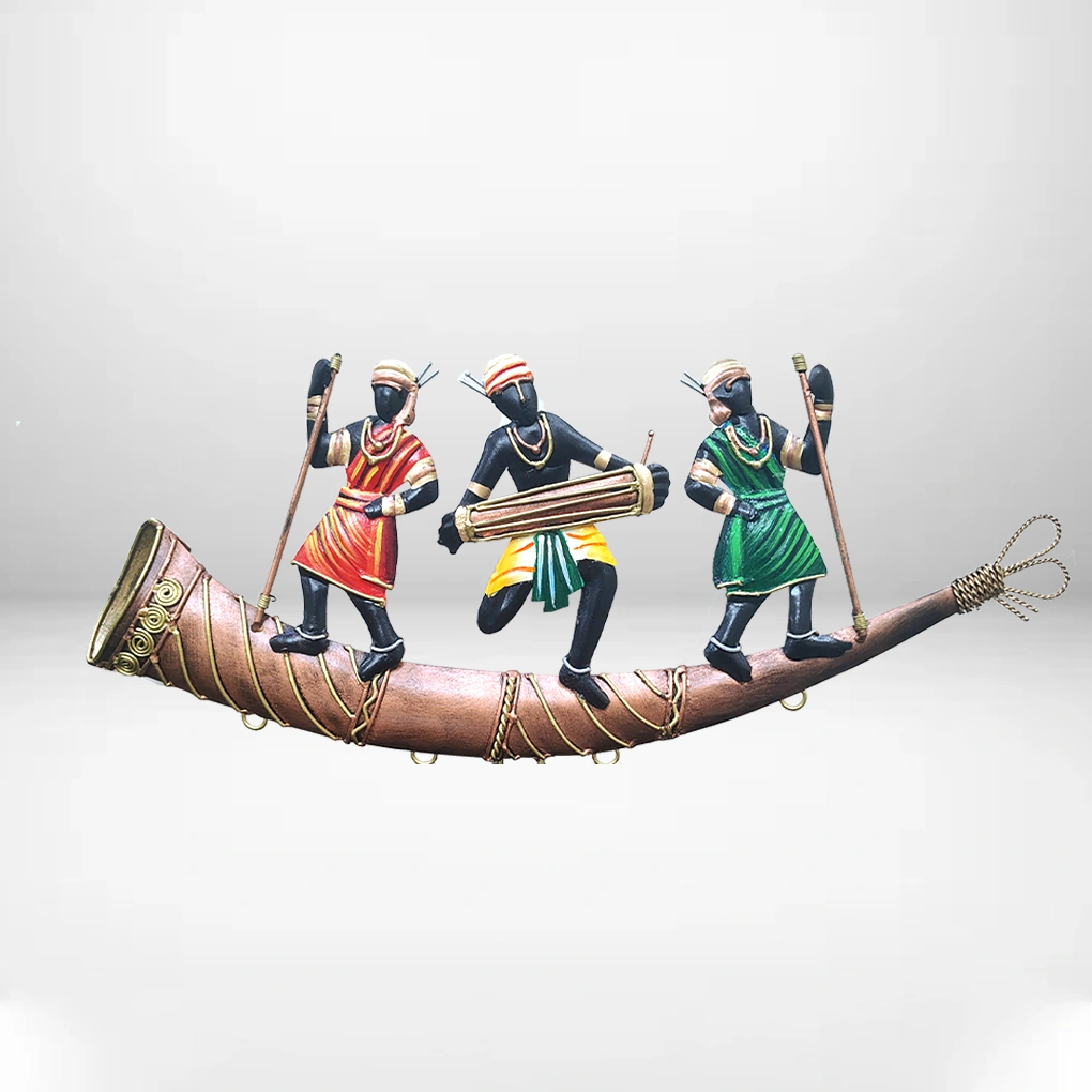 Handcrafted Tribal Archer Figurine Showpiece | Wrought Iron Decorative Memento | Antique Finish - Image 6