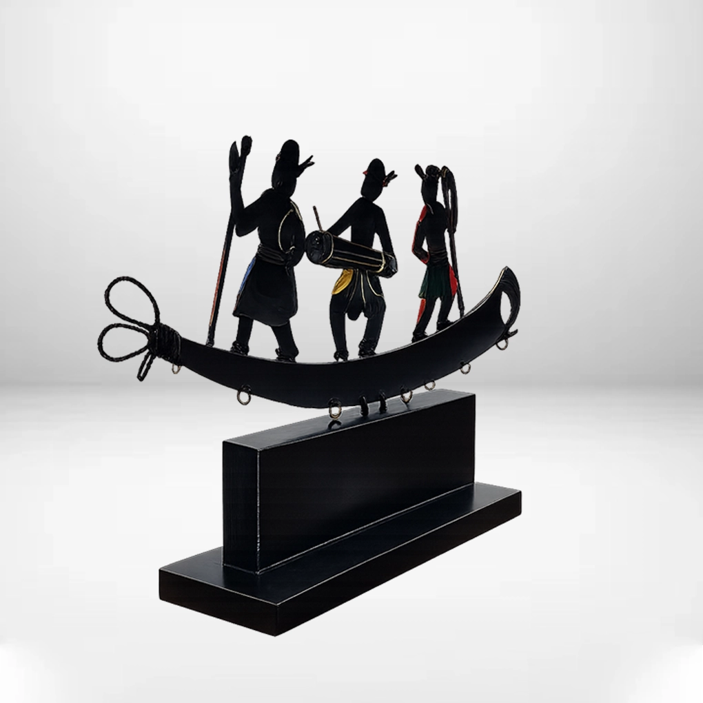 Handcrafted Tribal Archer Figurine Showpiece | Wrought Iron Decorative Memento | Antique Finish - Image 8
