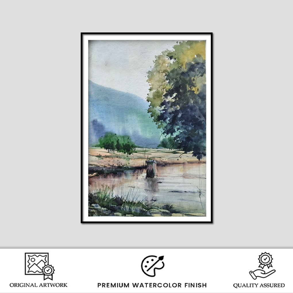 Forest Drive – Original Watercolour Landscape Painting - Image 2