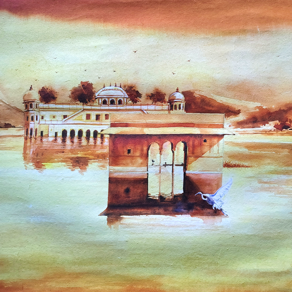 Journey Through the Misty Hills – Original Watercolour Landscape Painting - Image 4
