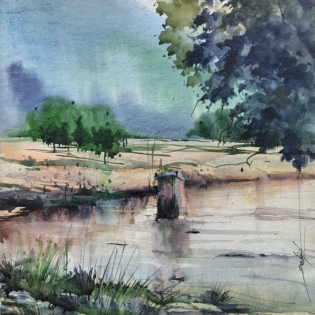 Forest Drive – Original Watercolour Landscape Painting - Image 4
