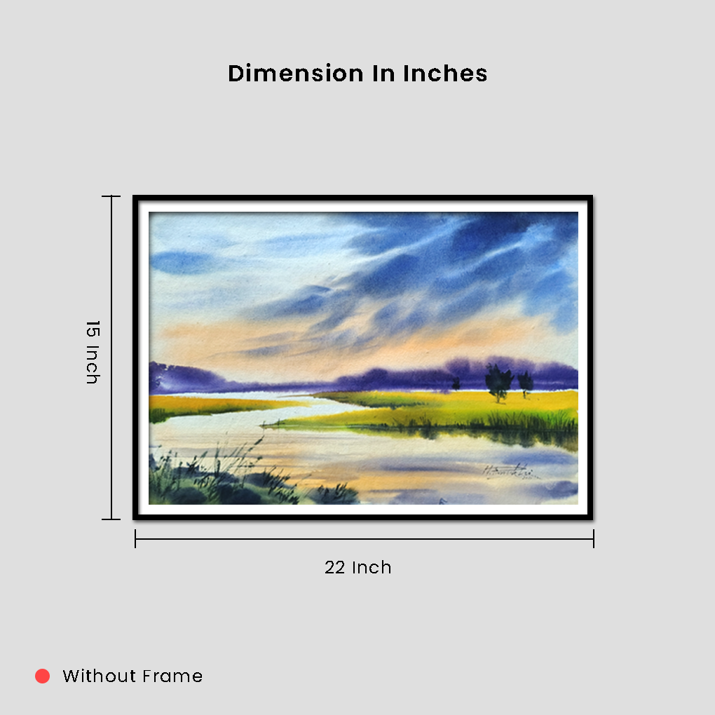 Reflections of Nature – Original Watercolour Landscape Painting - Image 6
